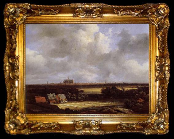 framed  Jacob van Ruisdael View of Haarlem with Bleaching Grounds, ta009-2